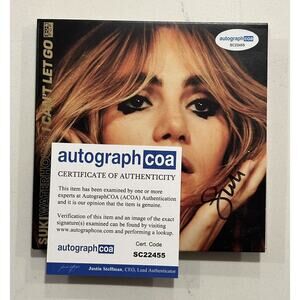 Suki Waterhouse SIGNED AUTOGRAPHED I Can't Let Go CD ACOA COA